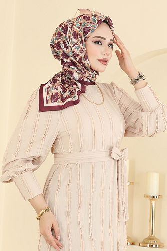 moda selvim Scarf 509ERB1087 Damson - Thumbnail