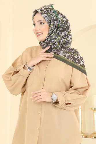 E.R.B. - Scarf 509ERB1087 Dark Khaki