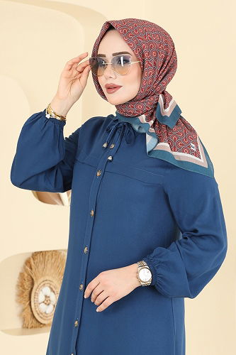 moda selvim Scarf 511ERB1087 Petroleum - Thumbnail