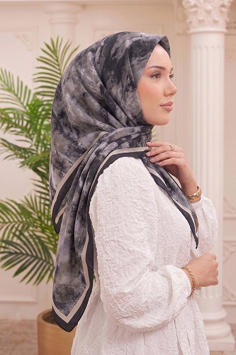 moda selvim إشارب أسود 512ERBK1201 - Thumbnail