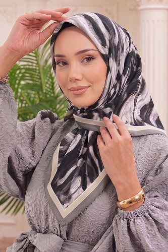 moda selvim Scarf 513ERBK1201 Gray - Thumbnail