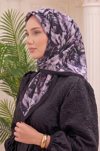 moda selvim Scarf 514ERBK1201 Black - Thumbnail
