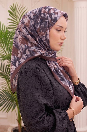 moda selvim Scarf 514ERBK1201 Brown - Thumbnail