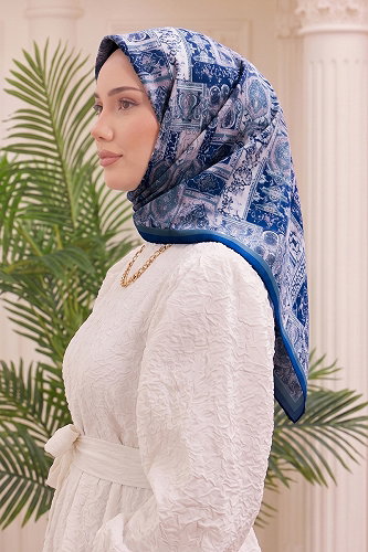 moda selvim Scarf 515ERBK1201 Turquoise - Thumbnail