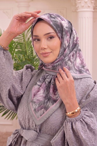 moda selvim Scarf 517ERBK1201 Gray - Thumbnail