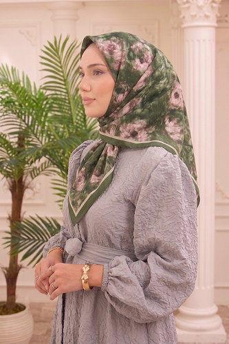 moda selvim Scarf 517ERBK1201 Mold Green - Thumbnail