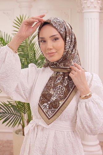 moda selvim إشارب بيج 518ERBK1201 - Thumbnail