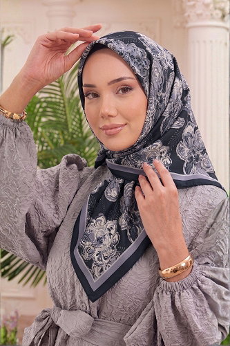 moda selvim Scarf 519ERBK1201 Black - Thumbnail
