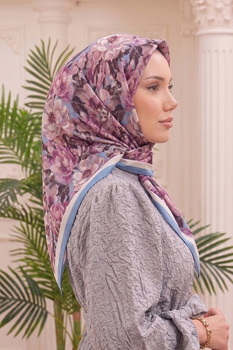 moda selvim Scarf 520ERBK1201 Baby Blue - Thumbnail