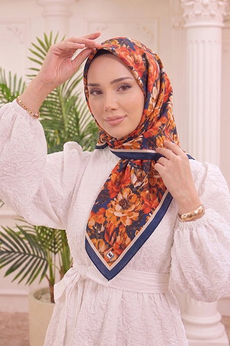moda selvim إشارب كحلي 520ERBK1201 - Thumbnail
