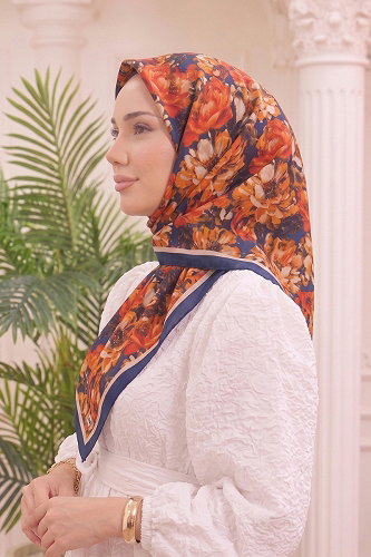 moda selvim إشارب كحلي 520ERBK1201 - Thumbnail