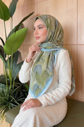 E.R.B.K. - Scarf 521ERBK1201 Baby Blue & Sage Green
