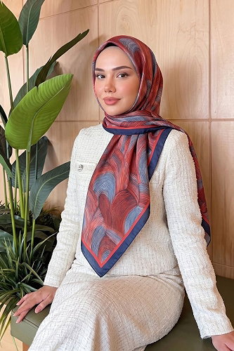 moda selvim Scarf 521ERBK1201 Navy Blue - Thumbnail