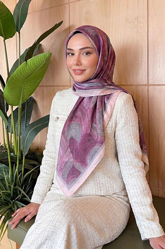 moda selvim Scarf 521ERBK1201 Powder - Thumbnail