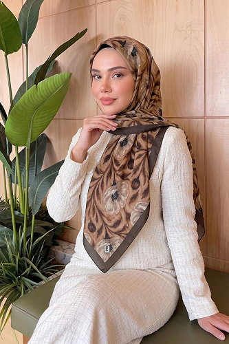 moda selvim إشارب بني 522ERBK1201 - Thumbnail