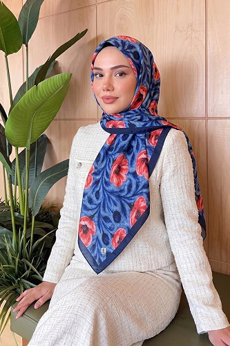 moda selvim إشارب كحلي 522ERBK1201 - Thumbnail