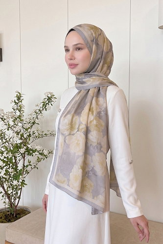 moda selvim إشارب أصفر 523ERBK1201 - Thumbnail