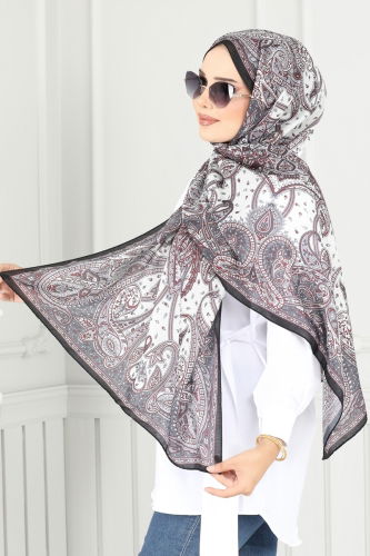 A.R.T. - Scarf 701ART1138 Burgundy & Black