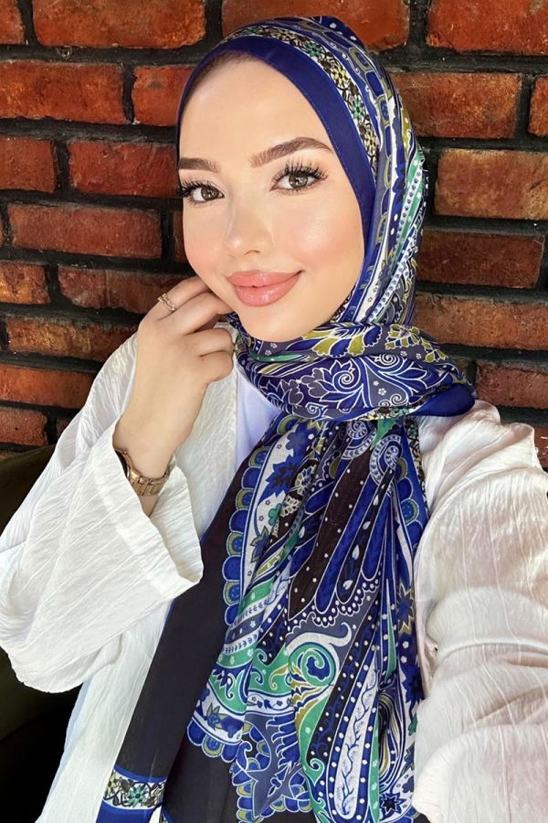 Modaselvim شالات شال نيلي 704ART1138
