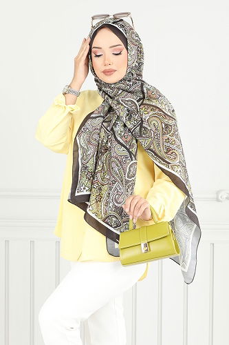 moda selvim Scarf 708ART1138 Khaki - Thumbnail