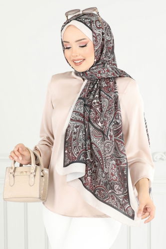 A.R.T. - Scarf 708ART1138 Stone & Burgundy