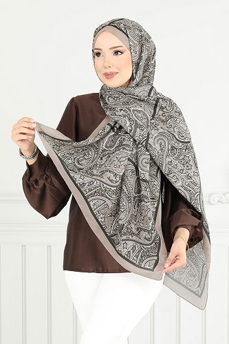 moda selvim شال بيج 708ART1138 - Thumbnail