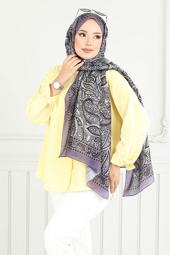 moda selvim شال ليلكي 709ART1138 - Thumbnail