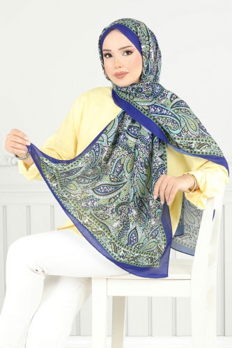 moda selvim Scarf 709ART1138 Saxe - Thumbnail