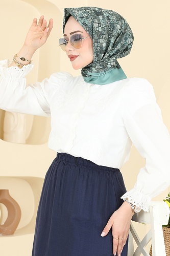 moda selvim Scarf 99AFV475 Mint - Thumbnail