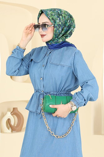 moda selvim إشارب نيلي 99AFV475 - Thumbnail