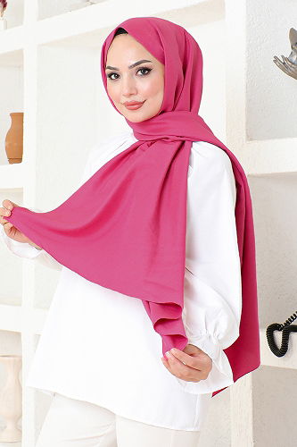 moda selvim Scarf NYA052-001-M Fuchsia - Thumbnail