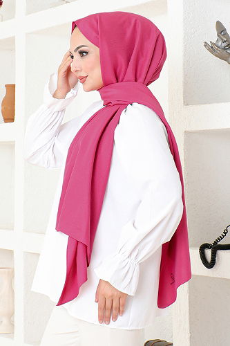 moda selvim Scarf NYA052-001-M Fuchsia - Thumbnail