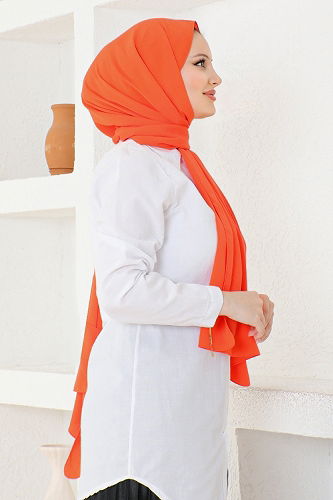 moda selvim شال برتقالي NYA054-001-M - Thumbnail