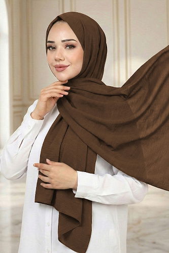 moda selvim شال بني PL3003 - Thumbnail