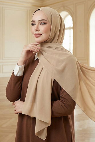 moda selvim شال بيج PL3003 - Thumbnail