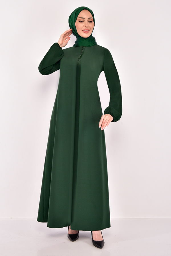 Modaselvim NET 20%+20% DISCOUNT IN THE CARD Sequin Aerobin Dress ASM2621-M Emerald