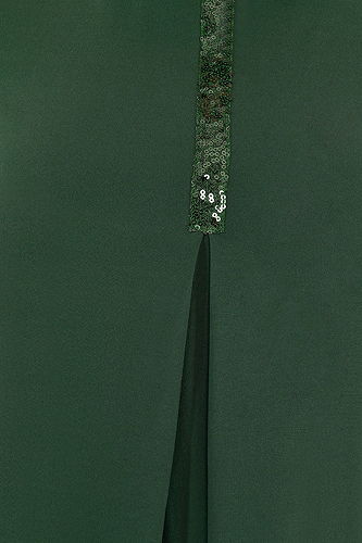 moda selvim Sequin Aerobin Dress ASM2621-M Emerald - Thumbnail