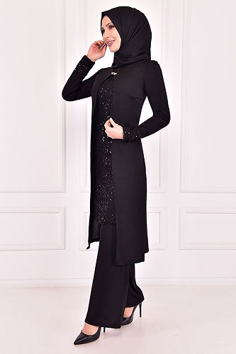 moda selvim مجمعةASM2180-M أسود - Thumbnail