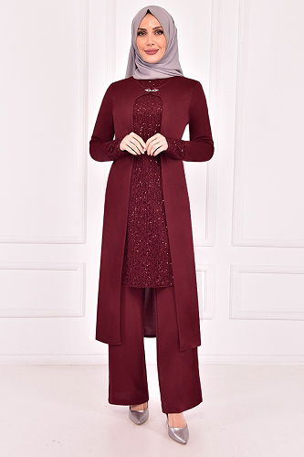 moda selvim مجمعةASM2180-M بوردو - Thumbnail