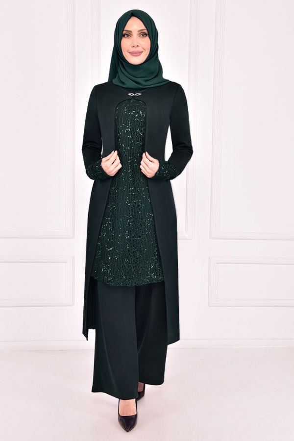 Modaselvim خصم صافٍ20%+20% في سلة التسوق مجمعةASM2180-M الزمرد