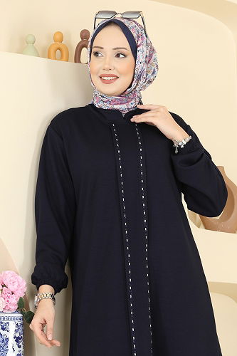 moda selvim Şerit Detaylı Modal Takım 2785AYD574 Laci - Thumbnail