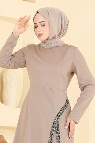 moda selvim Şerit Taş Detaylı Takım 2852ASMK1074 Vizyon - Thumbnail