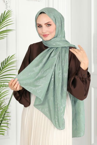 moda selvim SHAWL 131IPK758 Mint - Thumbnail