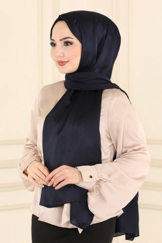 moda selvim Shawl 224IPK758 Navy Blue - Thumbnail