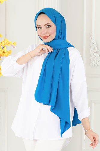 moda selvim Shawl 500MDL873 Blue - Thumbnail