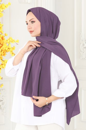 moda selvim Shawl 500MDL873 Dark Lilac - Thumbnail