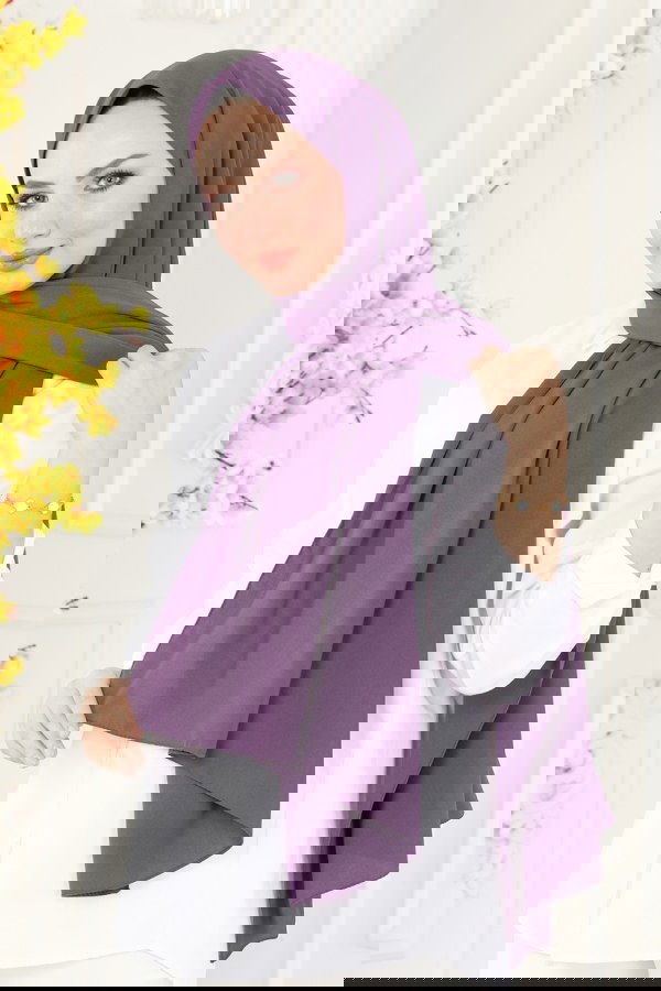 Modaselvim خصم صافٍ20%+20% في سلة التسوق 500MDL873 ليلكي غامق حجاب طويل