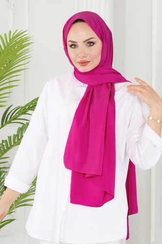 moda selvim Shawl 500MDL873 Fuchsia - Thumbnail