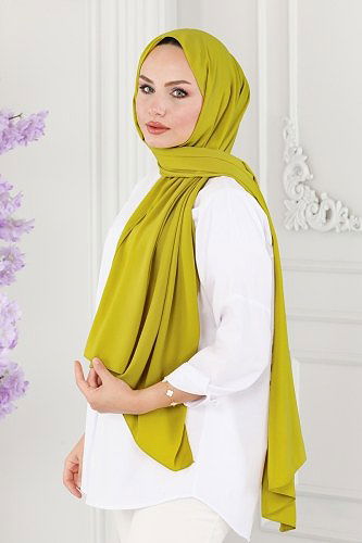 moda selvim Shawl 500MDL873 Oil Green - Thumbnail