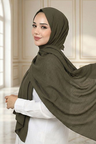 moda selvim Shawl PL3003 Khaki - Thumbnail